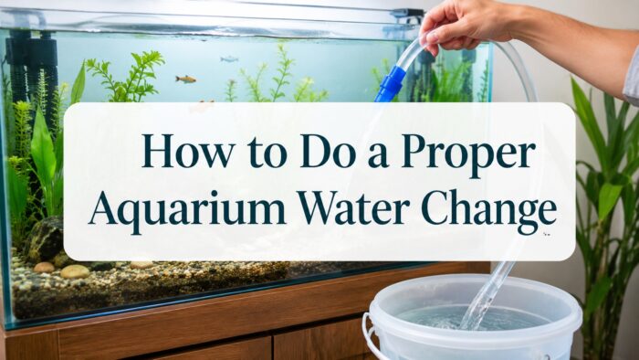 Gravel vacuum siphoning water and debris from aquarium substrate into a bucket